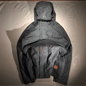 Oakley Charcoal Hooded Raincoat for Men